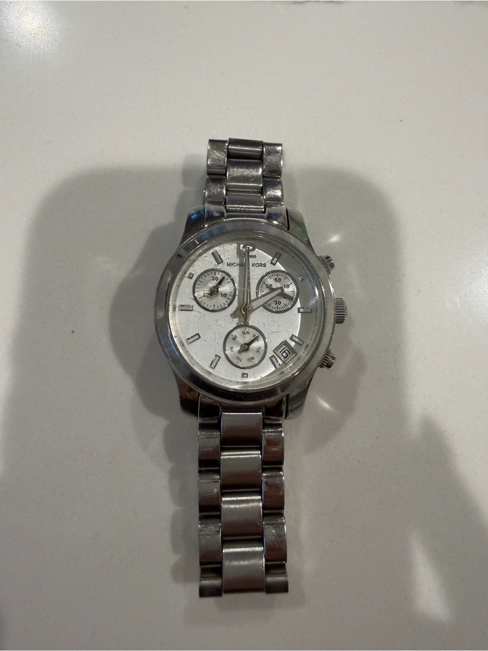 Michael Kors Silver Women’s Chronograph Bracelet Watch